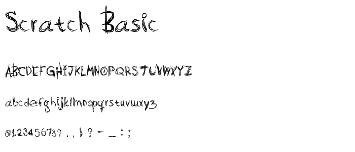 Scratch Basic font